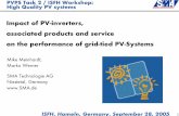 Impact of PV-inverters, associated products and service on ...files.sma.de/dl/1376/ISFH-PVPS_Hameln05.pdf · Federal Ministry of Economics, Berlin Training Center, Herne Airport,