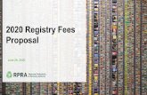 RPRA 2020 Registry Fees Proposal · • As such, the 2020 Registry Fees Proposal will require allocation of shared and common costs among the three materials and will impact stakeholders