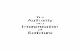 The Authority and Interpretation of Scripture · The United Church Publishing House 1992 . The Authority and Interpretation of Scripture The Authority and Interpretation ... through
