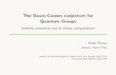 The Baum-Connes conjecture for Quantum Groupsruben.martos/doc/thesispresentation.pdf · The Baum-Connes conjecture for Quantum Groups Stability properties and K-theory computations