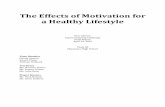 The Effects of Motivation for a Healthy Lifestyle · healthy lifestyle ensures a healthy physical, emotional, and mental state. In order to maintain this type of lifestyle, there