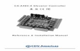 CA-A480-A Elevator Controller - CDVI UK · controlling access to up to 16 floors, 8 CA-A480-A Elevator Controllers can be supported by each CT-V900-A Controller. Both doors from the
