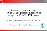 Photon diagnostics at sFLASH - Free-electron laser · Francesca Curbis FLASH seminar 20.10.09 Conclusions Photon diagnostics: • shot-to-shot spectral measurements • absolute calibration