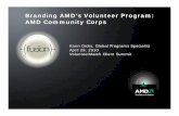 Branding AMD Panelist0410cdn.volunteermatch.org/www/.../2010/Branding_AMD... · Branding AMD’s Volunteer Program Tie to Corporate Objectives Employee Engagement Employee Morale