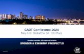 CAOT Conference 2020 prospectus.pdf · guide 125 words 100 words 75 words Extra sponsor visibility Logo on delegate bags Opening or Closing or water bottle sponsor Break sponsor or