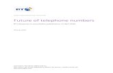 Future of telephone numbers - Ofcom€¦ · telephone numbers to support their brand and marketing, particularly if they are catering to a local customer base. 1.2 The National Telephone