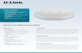 Wireless N Unified Access Point - CNET Content Solutions€¦ · Wireless N Unified Access Point DWL-2600AP • Unified Wireless Solution Entry level AP designed to be used as a standalone