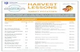 HARVEST Lesson Plan LESSONS€¦ · grade level curriculum connection. time. activity summary. harvest lessons. this month’s theme: sweet potatoes. activity. ... lesson plan. harvest