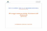IES LOMO DE LA HERRADURAieslomodelaherradura.org/images/00PGA1819def.pdf · 2018-10-29 · 1. Las acciones programadas para la mejora del rendimiento escolar, el desarrollo del plan