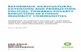 Reforming Agricultural Extension and Production …...Farmer Field Schools (FFS) approach, group-based agricultural extension, and development of grassroots agricultural extension