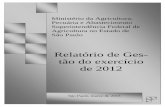 Relatório de Ges- tão do exercício de 2012 · cultura no Estado de São Paulo Relatório de Gestão do exercício de 2012 Relatório de Gestão do exercício de 2012 apre-sentado
