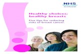 Healthy choices; healthy breasts - NHSGGC · Women who drink more than 1-2 units of ... 3 Maintain a healthy weight After menopause, women who are more . than 3 stone overweight have