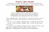flyer for Spring 16book sale wh - Bloomfield Hills School ... · Save the Date Friends of the Baldwin Public Library Semi-Annual Spring 2016 Used Book Sale Over 10,000 books, also