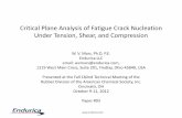 Critical Plane Analysis of Fatigue Crack Nucleation Under ......•Mechanics of Tension, Shear and Compression •Critical plane analysis of crack nucleation •Lessons learned Body