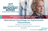 Motivational Psychology for Digital Health Interventions · Widmer, R. J., et al. (2015). Digital health interventions for the prevention of cardiovascular disease: A systematic review