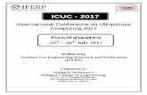 ICUC - 2017 - IFERP...With blessings of Dagdusheth Ganpati, Pune, Maharashtra the “International Conference on Ubiquitous Computing 2017” (ICUC-17) was a notable event which brings