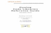 Code Libraries Reference Guidedocs.dyalog.com/latest/Code Libraries Reference Guide.pdf · Historically, this document has provided an overview of the “workspaces” shipped with