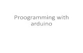 Proogrammingwith) arduino€¦ · I2C)CommunicaAon The!I2C!protocol!involves!using!two!lines!to!send!and!receive!data:!aserial!clock!pin! (SCL)!thatthe!Arduino!or! Genuino!Master!board!pulses