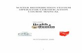 WATER DISTRIBUTION SYSTEM OPERATOR CERTIFICATION … · This manual is designed for operators taking the Water Distribution (WD) certification course and exam. This manual directly