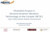 PEGASAS Project 4 General Aviation Weather Technology in ... · PEGASAS Project 4 General Aviation Weather Technology in the Cockpit (WTIC) User Information Needs Assessment. 2018