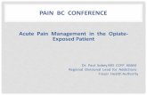 PAIN BC CONFERENCE · Canadians overall. 2 • Pain lasting several months or persisting after the injury has healed . 1. Statistics Canada. Study: chronic pain in the age group 12
