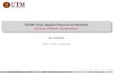 SKMM 3023 Applied Numerical Methods · Outline 1 Introduction 2 Engineering Applications 3 Deﬁnitions and Basic Facts Eigenvalue & Eigenvector Characteristic Equation Standard &