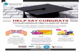 Send your Congrats to 2020 Grads - njprevent.com€¦ · Congrats Class of 2020!" Please send your video message to Jackie Nirvana jackienirvana87@gmail.com by FRIDAY, JUNE 5, 2020