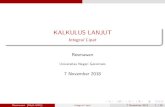 KALKULUS LANJUT - ung · KALKULUS LANJUT Integral Lipat Resmawan Universitas Negeri Gorontalo 7 November 2018 Resmawan (Math UNG) Integral Lipat 7 November 2018 1 / 38. ... Integral