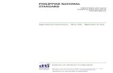PHILIPPINE NATIONAL STANDARD - AMTEC · B-246 PHILIPPINE AGRICULTURAL ENGINEERING STANDARDS PNS/PAES 207:2015 Agricultural Machinery – Rice Mill – Methods of Test CONTENTS Page