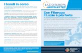 BANDO PER LE TRADUZIONI EDITORIALI Con l'Europa il Lazio è ...lazioeuropa.it/files/160217/lazio_europa_newsletter_1.pdf · LAZIO CINEMA INTERNATIONAL: 10 MILIONI DI EURO alle imprese