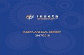INSETA ANNUAL REPORT 2017/2018 · ETDP SETA Education, Training and Development Practices Sector Education and Training Authority ... The successful clean audit results obtained under