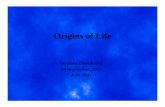 Origins of Life.ppt - University of Floridaeiken/AST2037_files/Origins_of_Life.pdf · Origins of Life Stephen Eikenberry 04 September 2012 AST 2037 1. POP QUIZ!! 1. The Earth's atmosppyhere