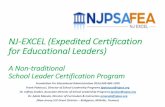 NJ-EXCEL (Expedited Certification for Educational Leaders)njpsa.org/documents/pdf/SLPEXCEL.pdf · School-Based Project (All Models) Supervisory Internship and Project Supervisor Mentor(s)