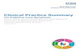 Clinical Practice Summary - NHS England€¦ ·