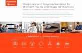 Plantronics and Polycom Solutions for Microsoft Teams and Skype …i2.cc-inc.com/pcm/marketing/Poly/2019/Collaboration/pdf/plantronic… · Microsoft Teams and Skype for Business