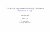 The Picard Algorithm for Ordinary Differential Equations ...spitters/LRI.pdf · I Approximation by rational numbers. I Or any set that is dense in the rationals (e.g. the dyadics).