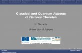 Classical and Quantum Aspects of Galileon Theories · Introduction Exact classical solutions Renormalization of the cubic Galileon Renormalization of the brane theory ERG and asymptotic