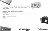 Basics of Foreign Trade and Exchange, The · Basics of Foreign Trade and Exchange, The Adam Gonnelli Provides an elementary discussion on interest rates and their effect on production,