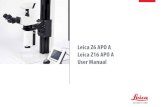 Leica Z6 APO A Leica Z16 APO A User Manual Z16... · macroscope, accessories and electrical accesso-ries as well as general safety instructions. You can combine individual system
