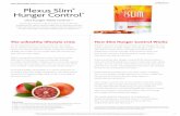 Plexus Slim Hunger Control | Product Information Sheet ... … · Plexus Slim is not recommended for use by children under 18. Does Plexus Slim contain any allergens (Dairy, Egg,