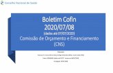 Boletim Cofin 2020/07/08 - conselho.saude.gov.brconselho.saude.gov.br/images/comissoes/cofin/... · EMPENHADO A PAGAR 5.017 1.464 63 3.455 0 31 0 4 12,9% 29,5% do Empenhado % Empenhado