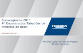 Convergência 2011 9º Encontro dos Tabeliões de Protesto do ...€¦ · Aumento do Salário Mínimo e Queda da Prestação Fonte: Banco Central do Brasil e IBGE Parâmetros 2003