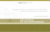 Protocolo Clínico e Diretrizes Terapêuticas da Artrite ...conitec.gov.br/images/Consultas/2019/Relatorio... · caracterizadas pela presença de artrite crônica (com duração maior