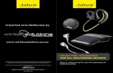 imported and distributed by  · (Design and specifications subject to change without notice) ... with 3.5mm plug / Y-adaptor / 2 Eargels™ / Quick Start Manual JABRA CHILL – FOR