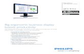 Big ergonomic business display boosts productivitycdn.cnetcontent.com/df/aa/dfaa9c60-c156-4812-9e32-e065073e407… · Philips Brilliance LCD widescreen monitor 24"w B-line WUXGA 240B1CB