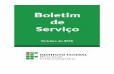 Outubro de 2016 - IFMG · Boletim de Serviço Publicado em 18/04/2017 ... PORTARIA Nº 087 DE 04 DE OUTUBRO DE 2016 Dispõe sobre alteração na Portaria nº 066 de 04 de dezembro