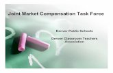 Joint Market Compensation Task Force · 2006-01-20 · Joint Market Compensation Task Force Denver Public Schools Denver Classroom Teachers Association. ... Flahive, Tony Lewis, Douglas