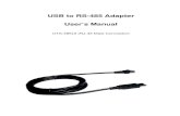 USB to RS-485 Adapter User’s Manual60.248.10.74/support/download/571/UTS-485UI_User... · USB to RS-485 adapter provides an extra Serial Com port via USB connection and can be configured