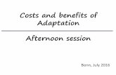 Costs and benefits of Adaptation Afternoon sessionnapexpo.org/2016/wp-content/uploads/2016/07/session8-160714154255.pdfAdditional sea surface loggers. Enhanced wind and wave height