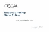 Budget Briefing: State Police · Total MSP Trooper strength has decreased by approximately 3% between the end of FY 1994-95 and the end of FY 2015-16. As of the end of FY 2015-16,